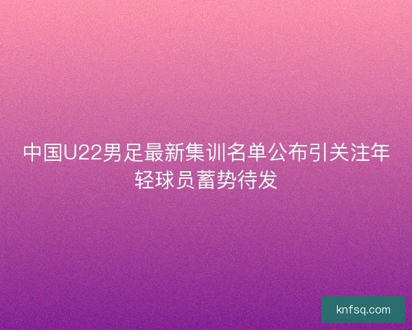 中国U22男足最新集训名单公布引关注年轻球员蓄势待发